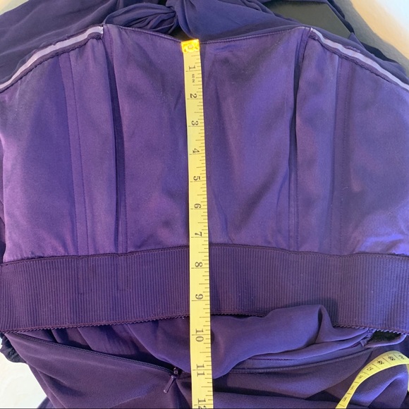 SOLD Nicole Miller Strapless Purple Ombré Silk Gown - Picture 9 of 10